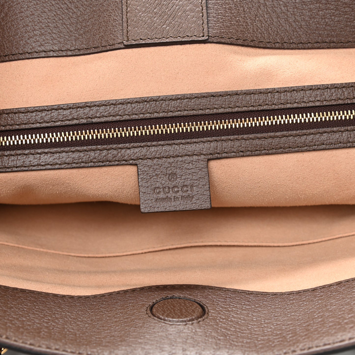GG Supreme Monogram Medium Ophidia Shopping Tote Brown