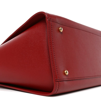 Chanel Caviar Small Studded Deauville Tote Red 9 of 10