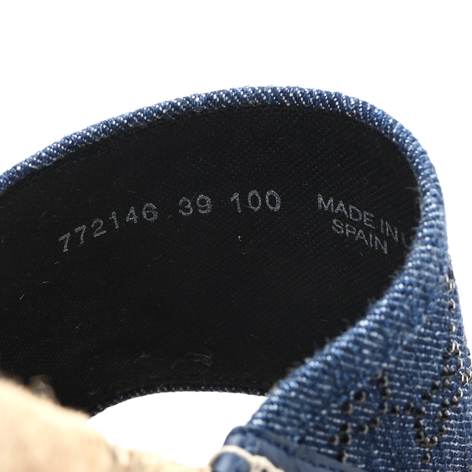GUCCI✨ロゴボタンアンサンブル Gucci Denim Crystals GG Monogram Espadrille 20mm Slide Sandals 39