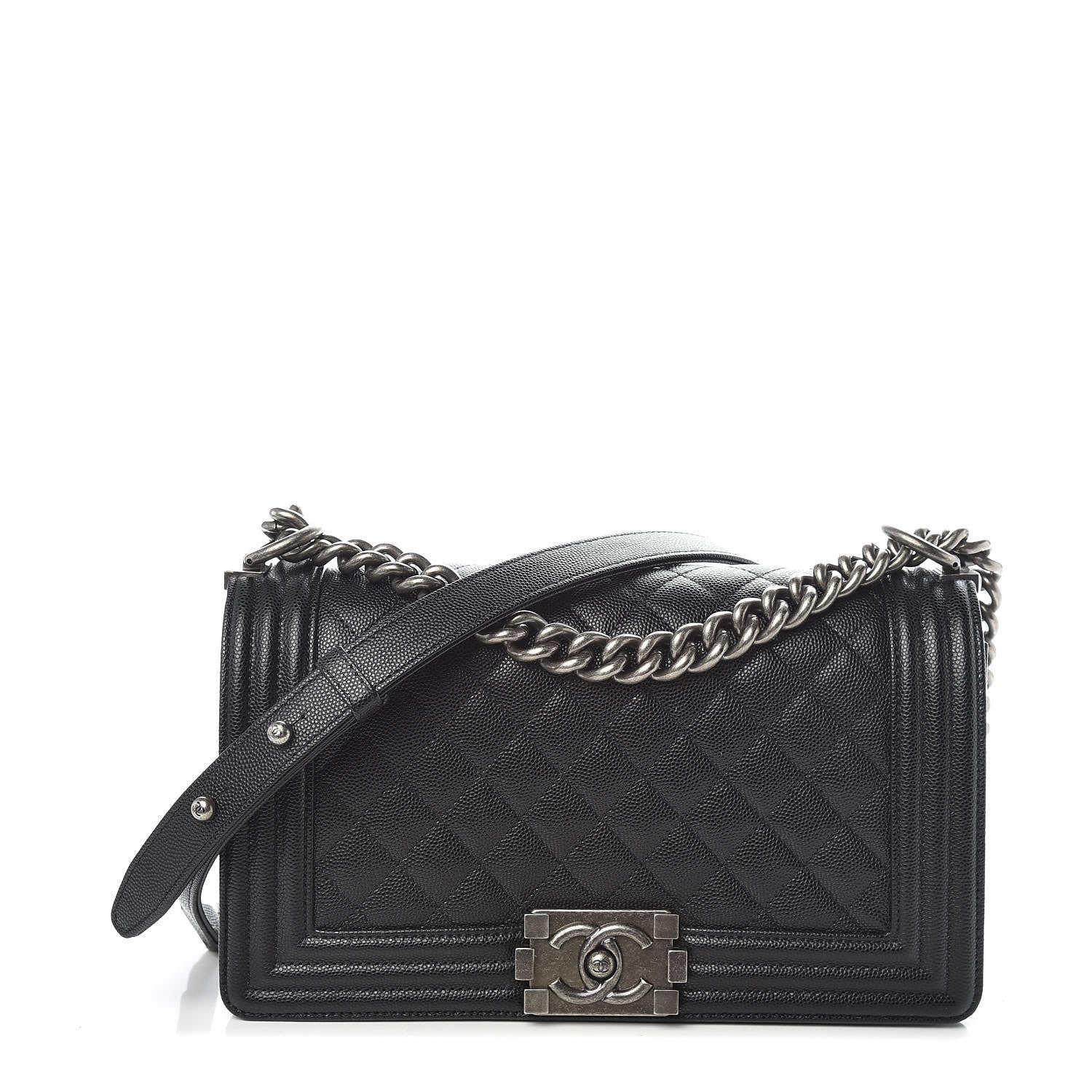 Chanel Caviar Quilted Medium Boy Flap Black 1 of 9