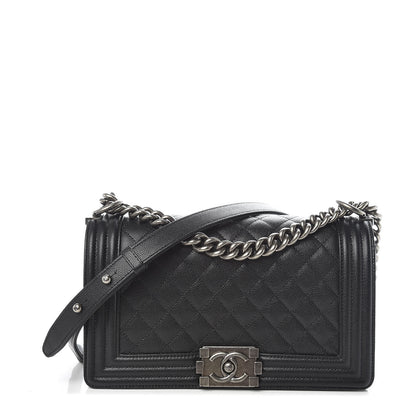 Chanel Caviar Quilted Medium Boy Flap Black 1 of 9