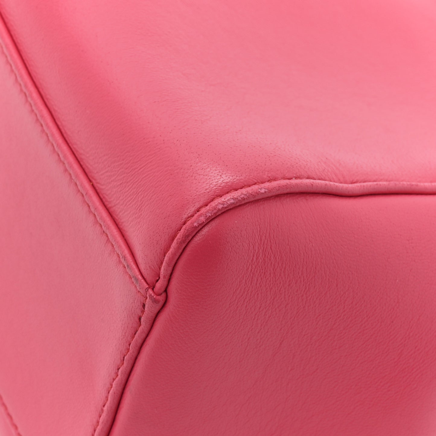 Nappa Stacked Bar Mini Peekaboo Iconic Satchel Lampone
