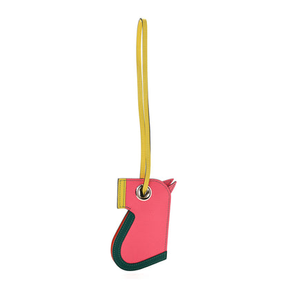 Hermes Epsom Camail Key Holder Rose Azalee Malachite Lime 1 of 6