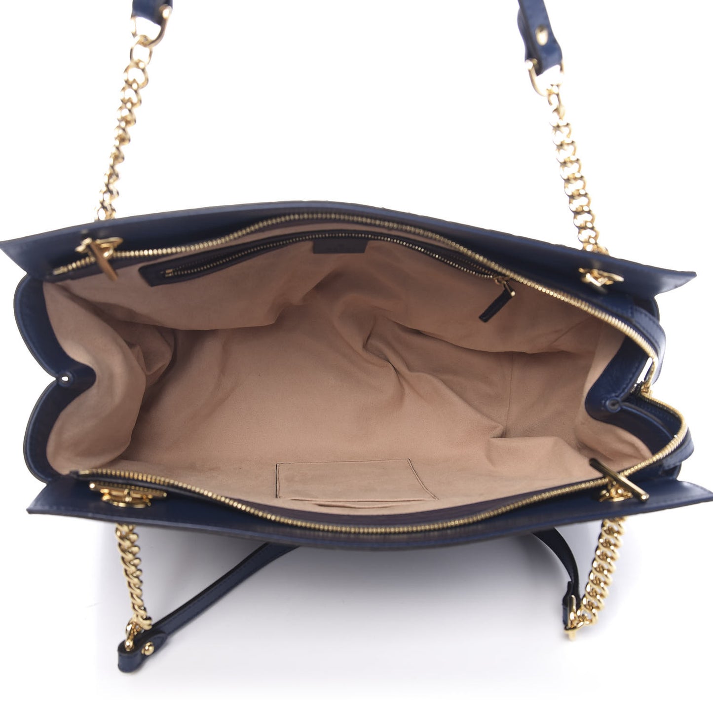 Guccissima Signature Large Chain Shoulder Bag Blue