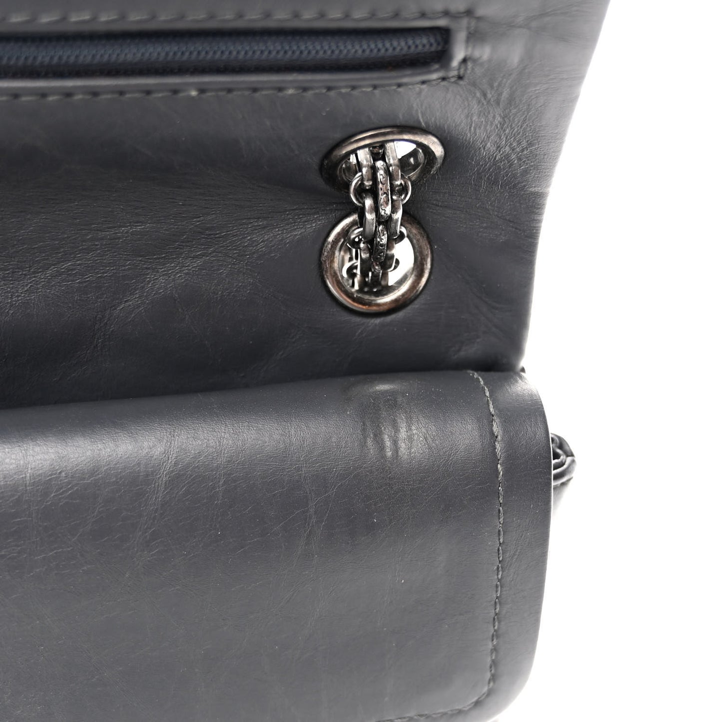 Aged Calfskin Quilted 2.55 Reissue 226 Flap Grey