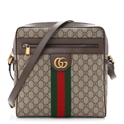 Gucci GG Supreme Monogram Web Medium Ophidia Messenger Bag Brown 1 of 13
