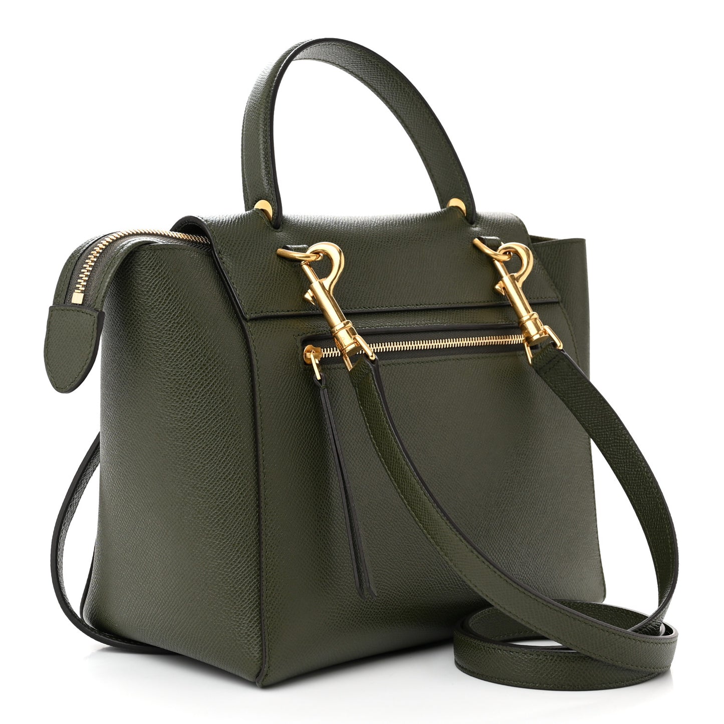Grained Calfskin Micro Belt Bag Olive