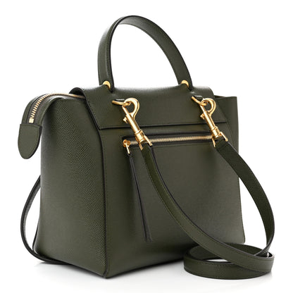 Celine Grained Calfskin Micro Belt Bag Olive 3 of 11