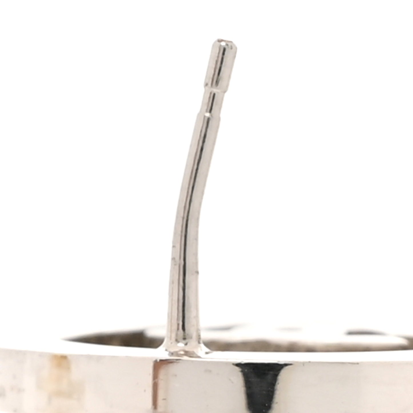 Crystal CC Round Earrings Silver