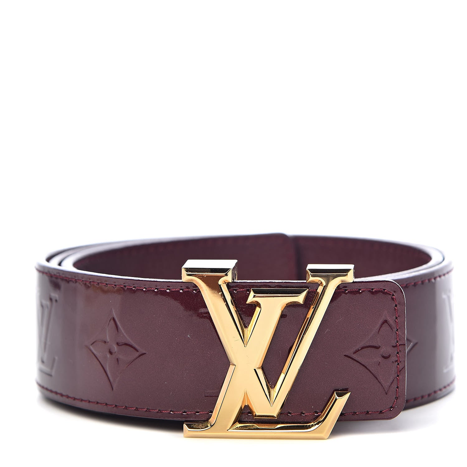 Louis Vuitton Vernis LV Facettes Belt 85 34 Rouge Fauviste 1 of 7