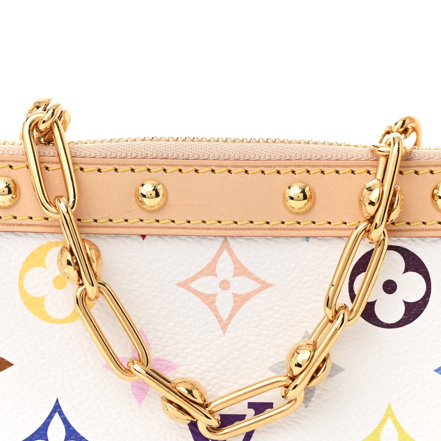 LV X TM Monogram Multicolor Pochette Accessories White