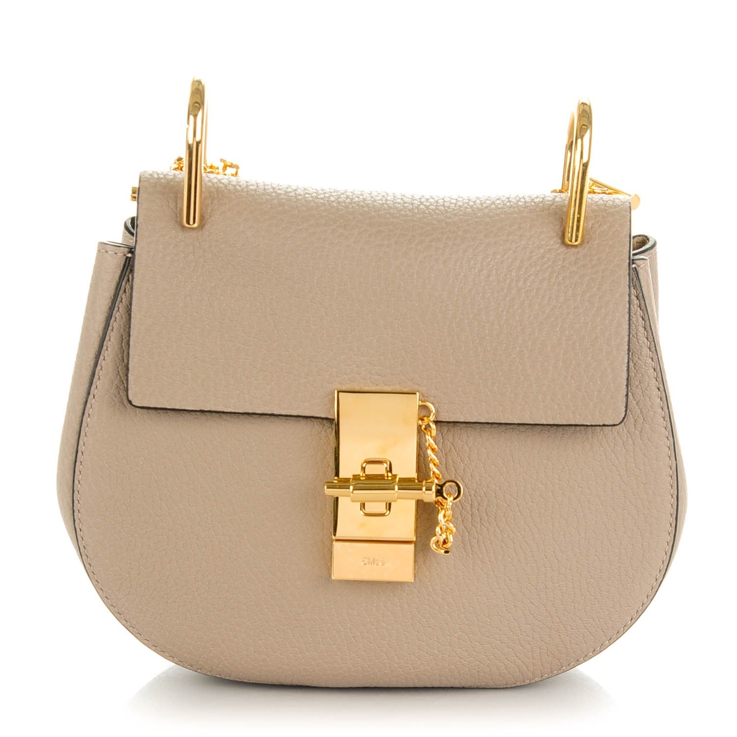 Chloe Grained Lambskin Mini Drew Shoulder Bag Motty Grey 1 of 8