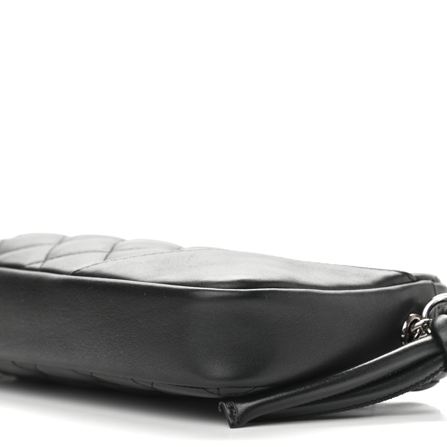 Chanel Calfskin Quilted Cambon Pochette Black White 6 of 10