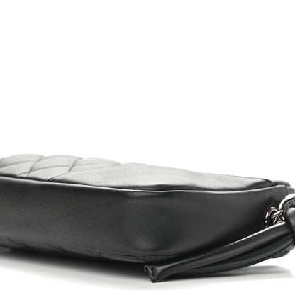 Chanel Calfskin Quilted Cambon Pochette Black White 6 of 10
