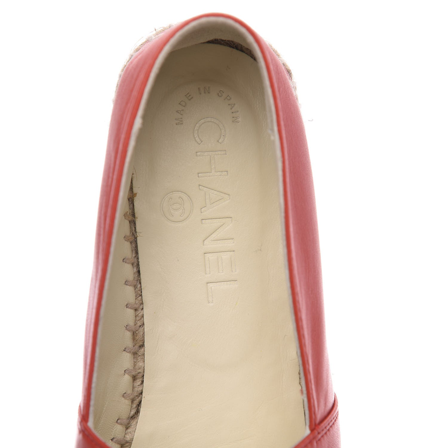 Chanel Lambskin CC Espadrilles 36 Red 6 of 10