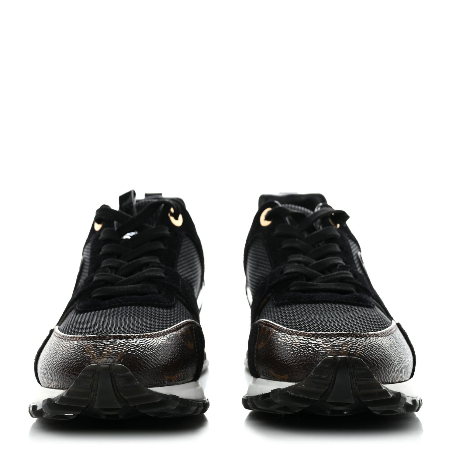 Louis Vuitton Suede Monogram Run Away Sneakers 38 Black 2 of 8