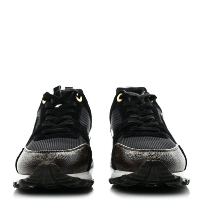 Louis Vuitton Suede Monogram Run Away Sneakers 38 Black 2 of 8