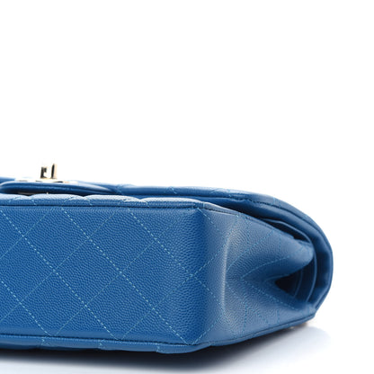 Chanel Caviar Quilted Small Double Flap Blue 9 of 9