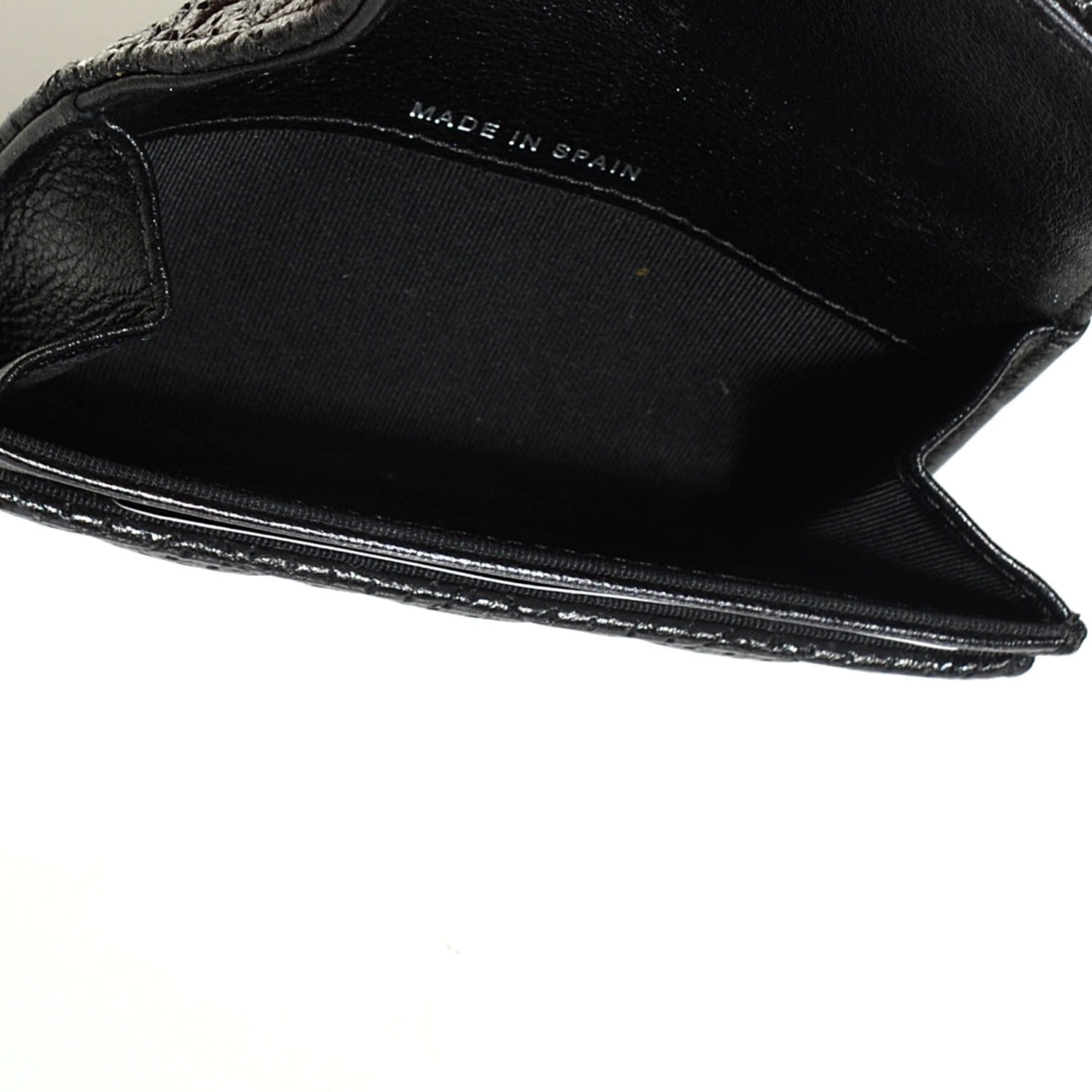 Chanel Lambskin Perforated Quilted Card Holder Black 8 of 9