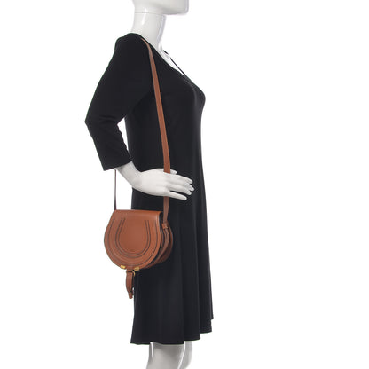 Chloe Calfskin Mini Marcie Round Crossbody Bag Tan 2 of 10