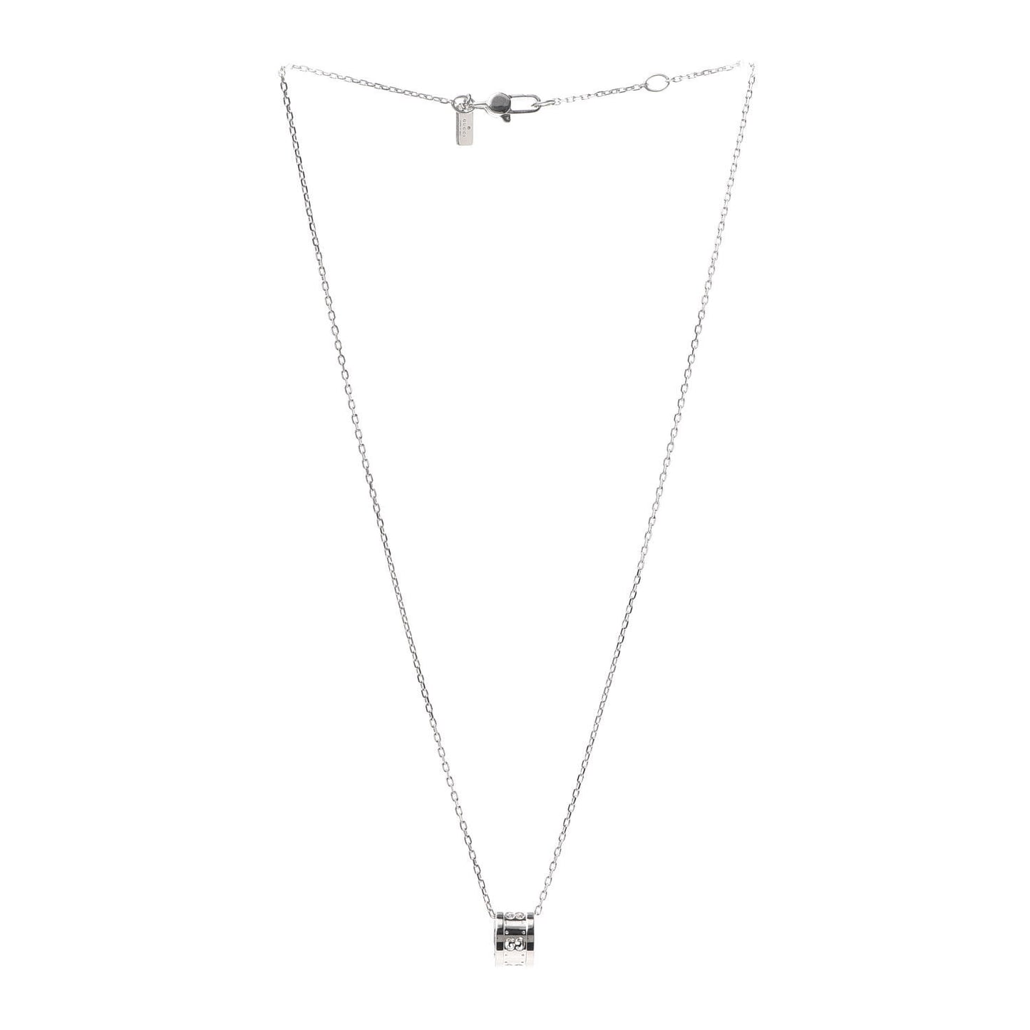 18K White Gold Icon Twirl Pendant Necklace