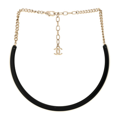 Chanel Resin Logo Choker White Black 3 of 6