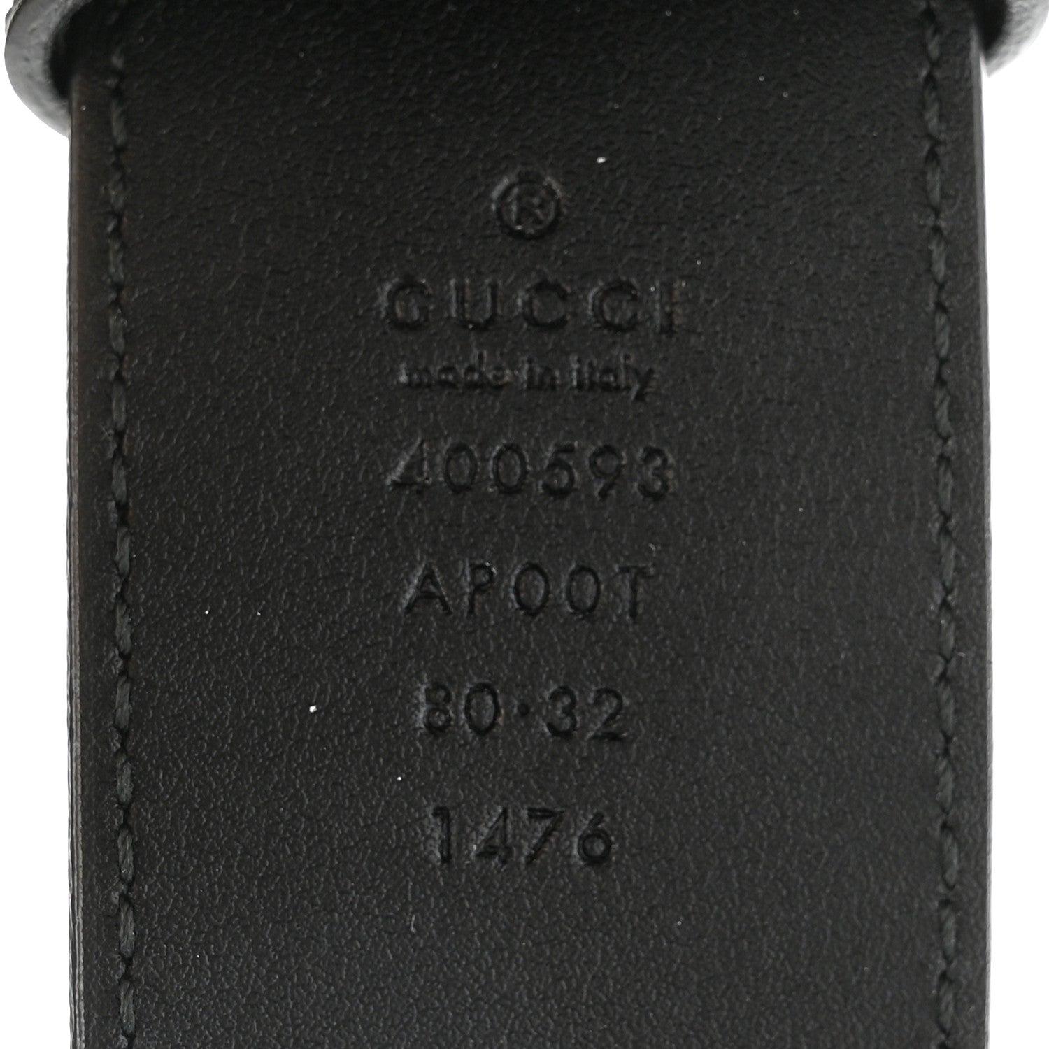 Gucci Calfskin Double G 40mm Belt 80 32 Black 3 of 3