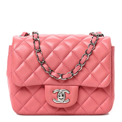 Chanel Lambskin Quilted Mini Square Flap Pink 1 of 10