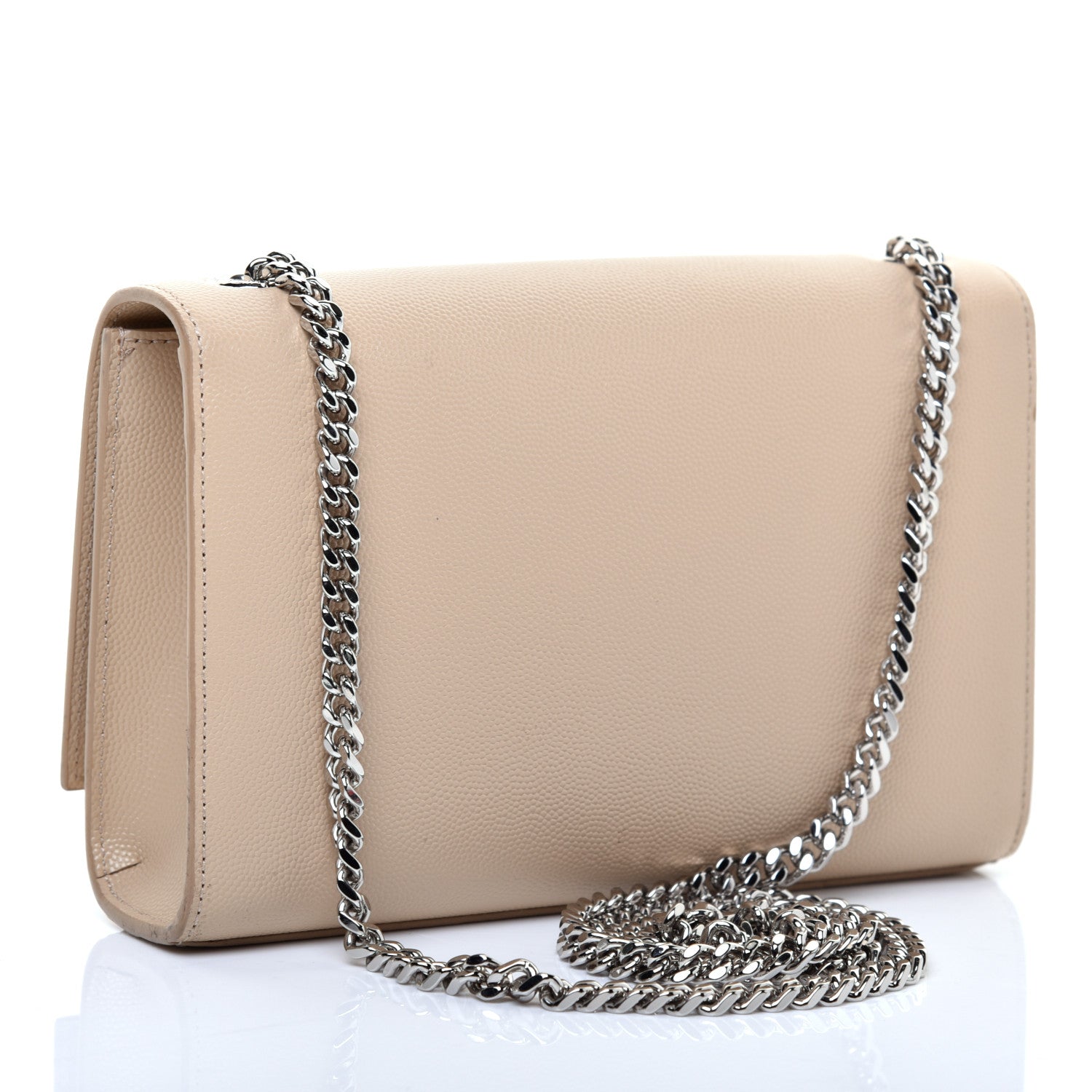 Saint Laurent Grain De Poudre Small Monogram Kate Satchel Nude Powder 3 of 10