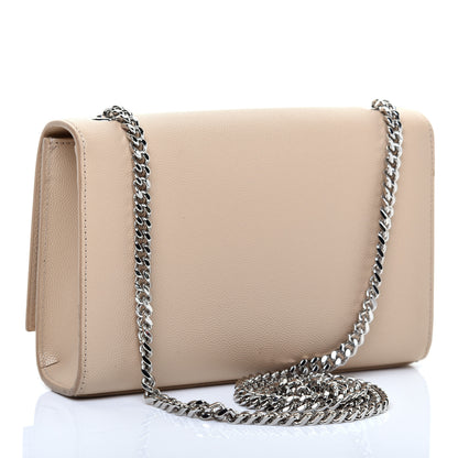 Saint Laurent Grain De Poudre Small Monogram Kate Satchel Nude Powder 3 of 10