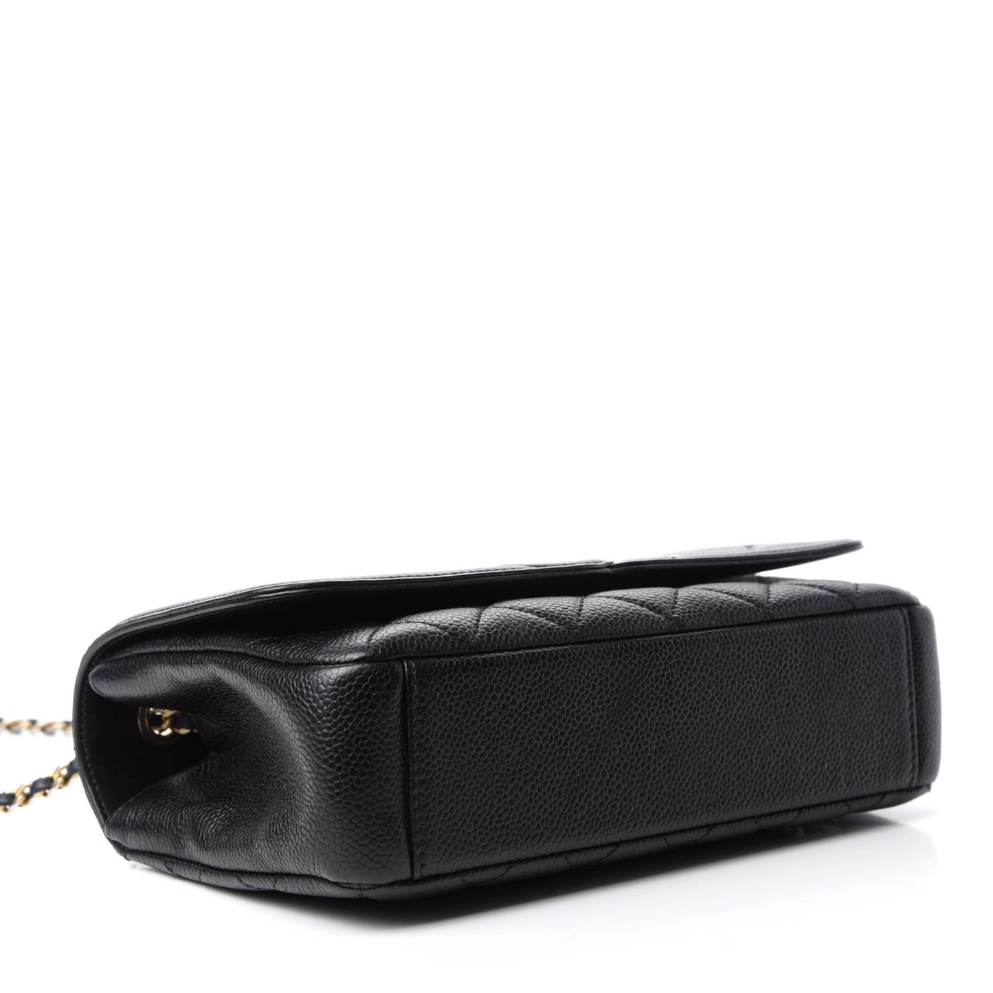 Caviar Quilted Small CC Filigree Flap Black
