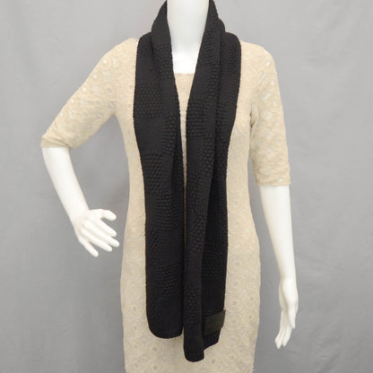 Louis Vuitton Damier Wool Scarf Black 4 of 4