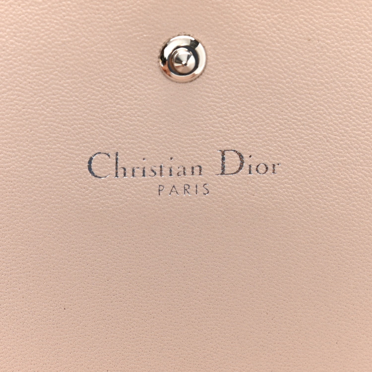 Christian Dior Grained Calfskin Diorama Wallet on Chain Pouch Rose Poudre 6 of 14