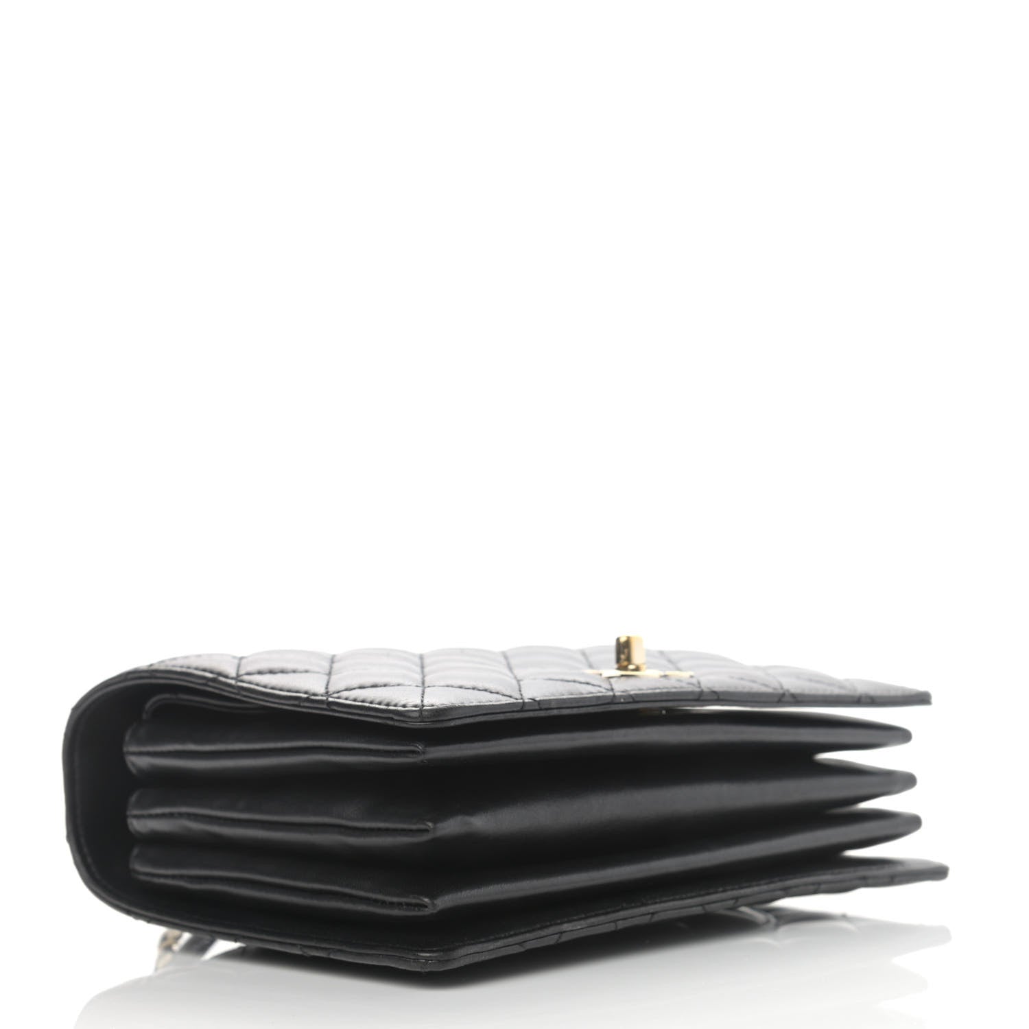Chanel Lambskin Quilted Small Handle Tied Top Handle Flap Black 4 of 15