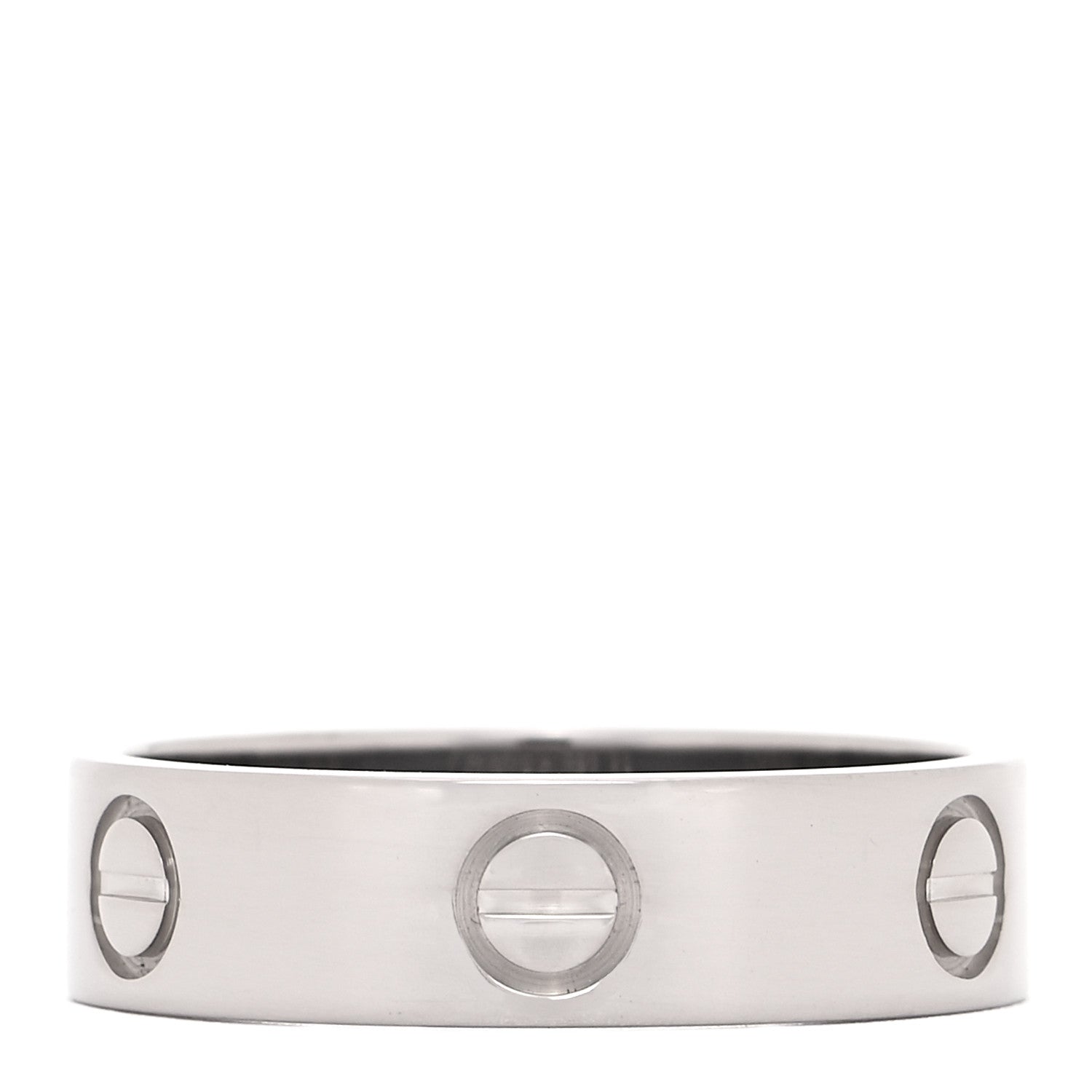 Cartier 18K White Gold 5.5mm LOVE Ring 58 8.25 1 of 4