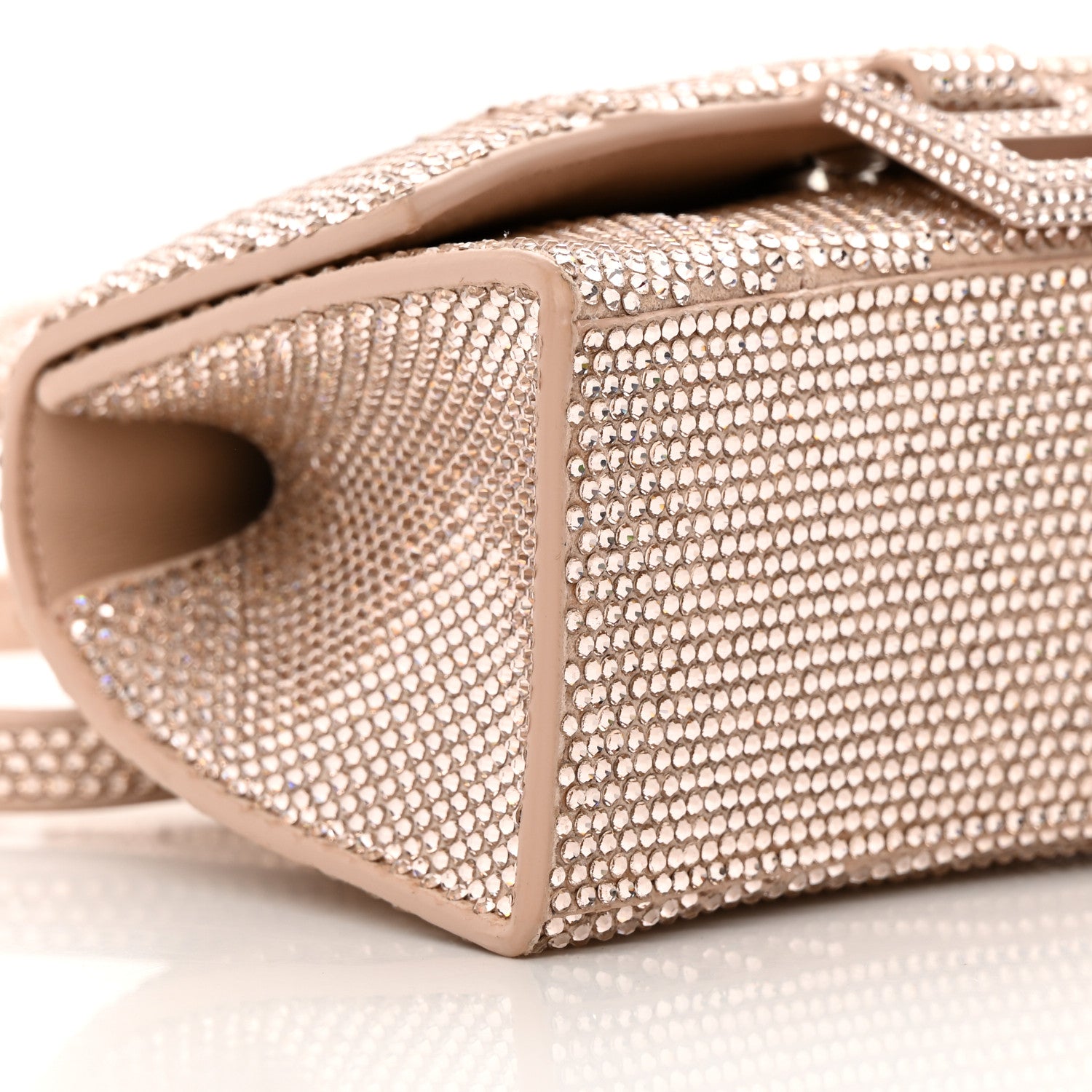 Balenciaga Strass Suede Hourglass Top Handle Bag XS Rose Gold 10 of 15