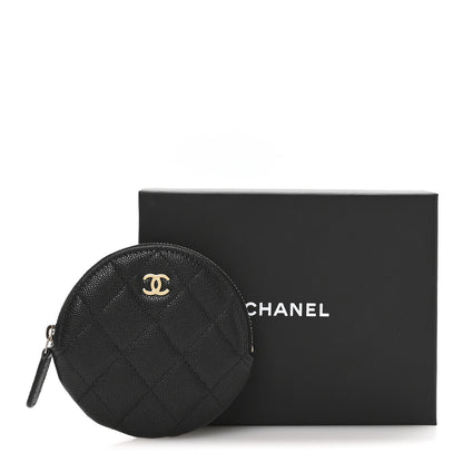 Chanel Caviar Quilted Zip Around Classic Coin Purse Black 8 of 8