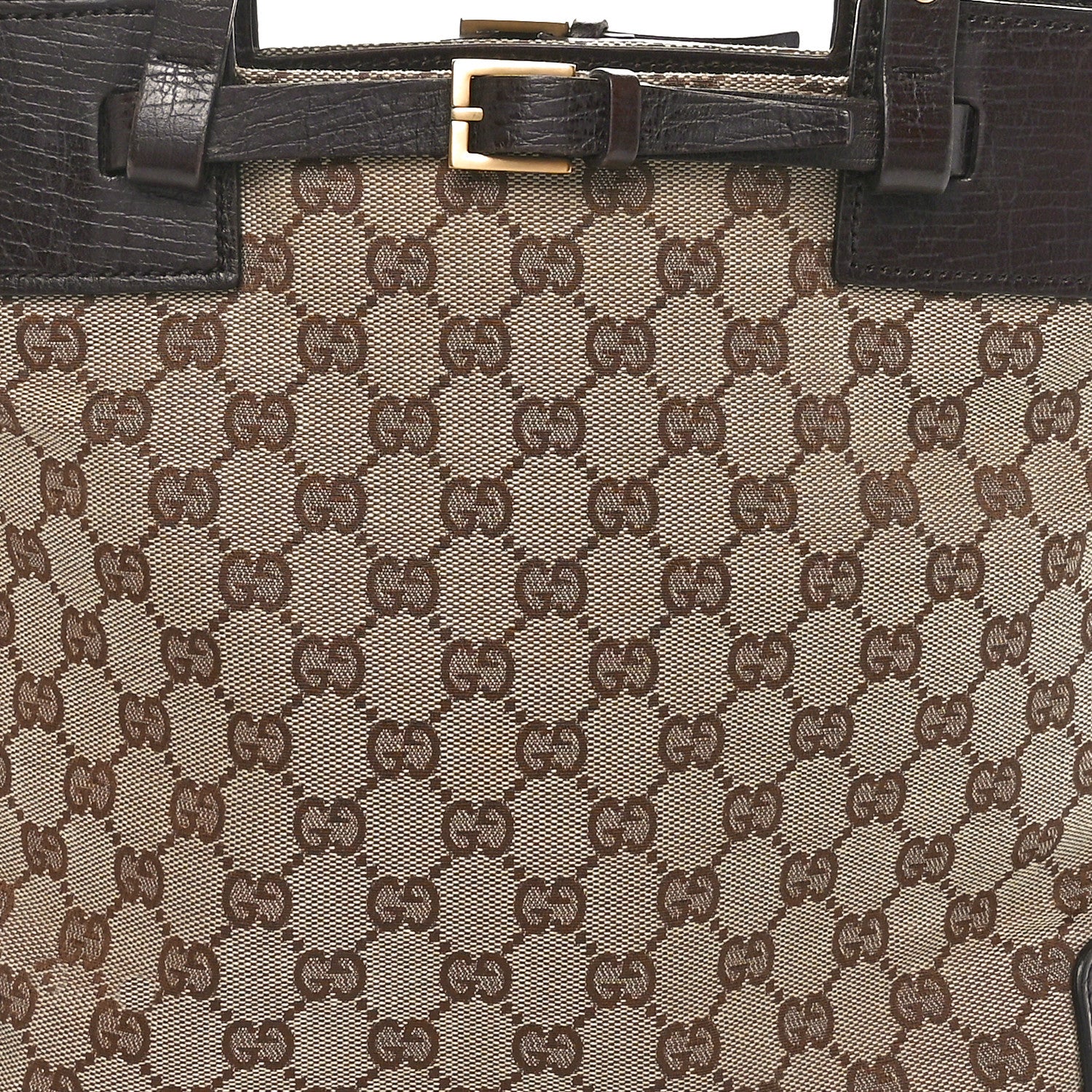 Gucci Monogram Small Bucket Tote Dark Brown 8 of 10