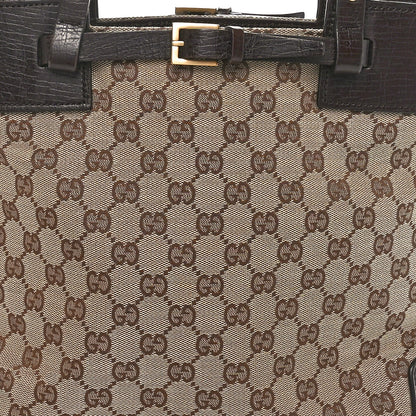 Gucci Monogram Small Bucket Tote Dark Brown 8 of 10