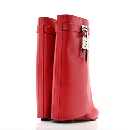 Givenchy Calfskin Shark Lock Ankle Boots 39.5 Red 5 of 16