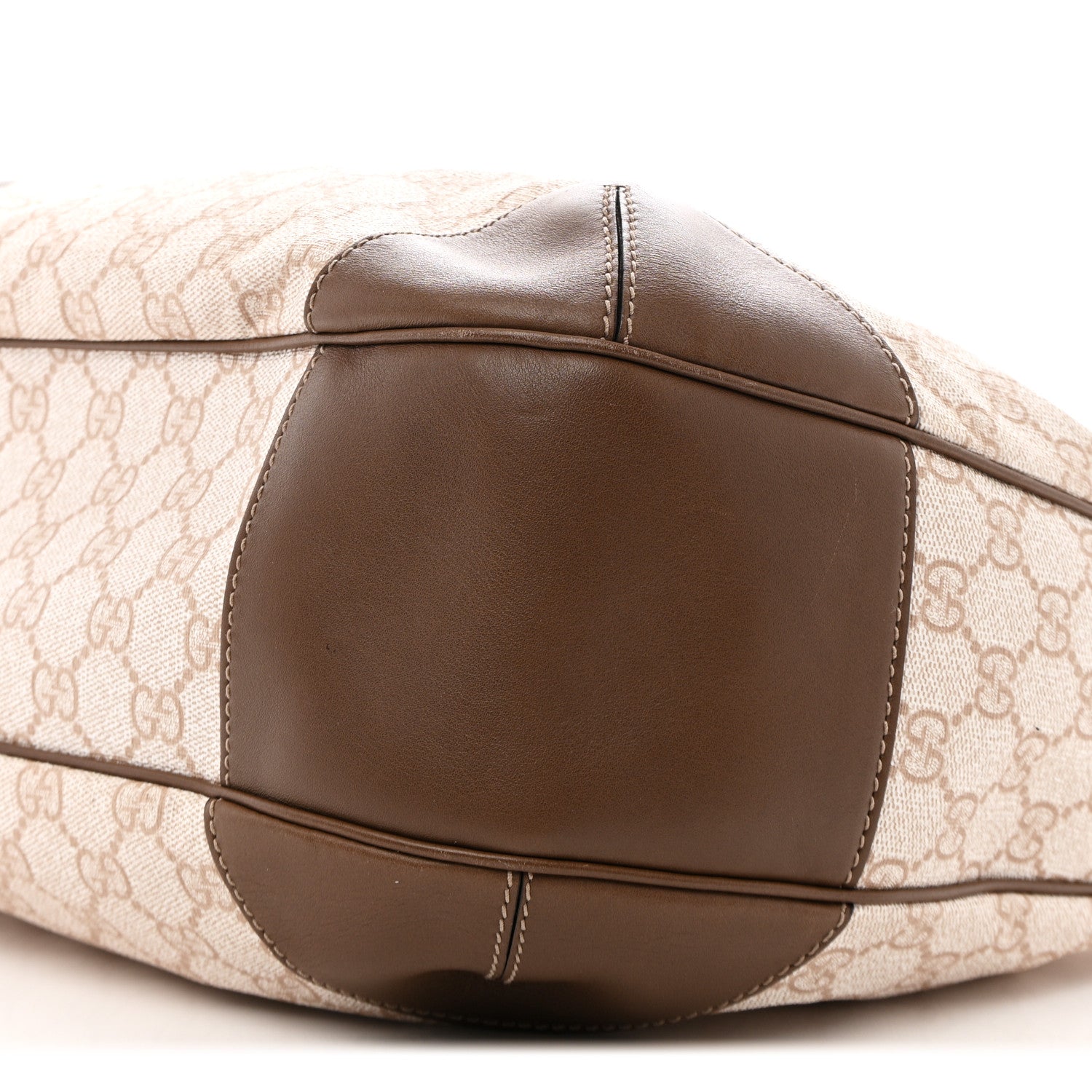 Gucci GG Supreme Monogram Margaux Calfskin Medium Nice Hobo New Mystic White Beige Brown 11 of 11