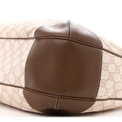 Gucci GG Supreme Monogram Margaux Calfskin Medium Nice Hobo New Mystic White Beige Brown 11 of 11