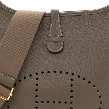 Hermes Taurillon Clemence Evelyne III PM Etoupe 8 of 11