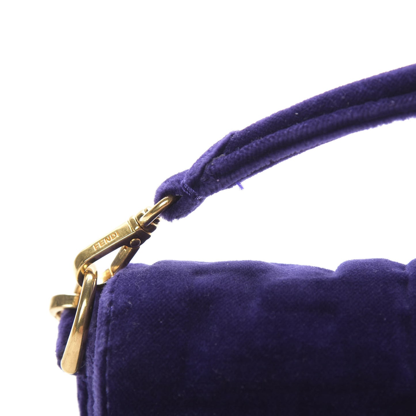 Velluto FF Embossed Mini Baguette Viola Plus