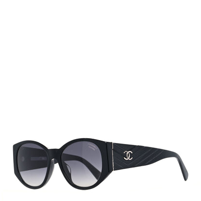 Chanel Oval Sunglasses 5411-A Black 1 of 8