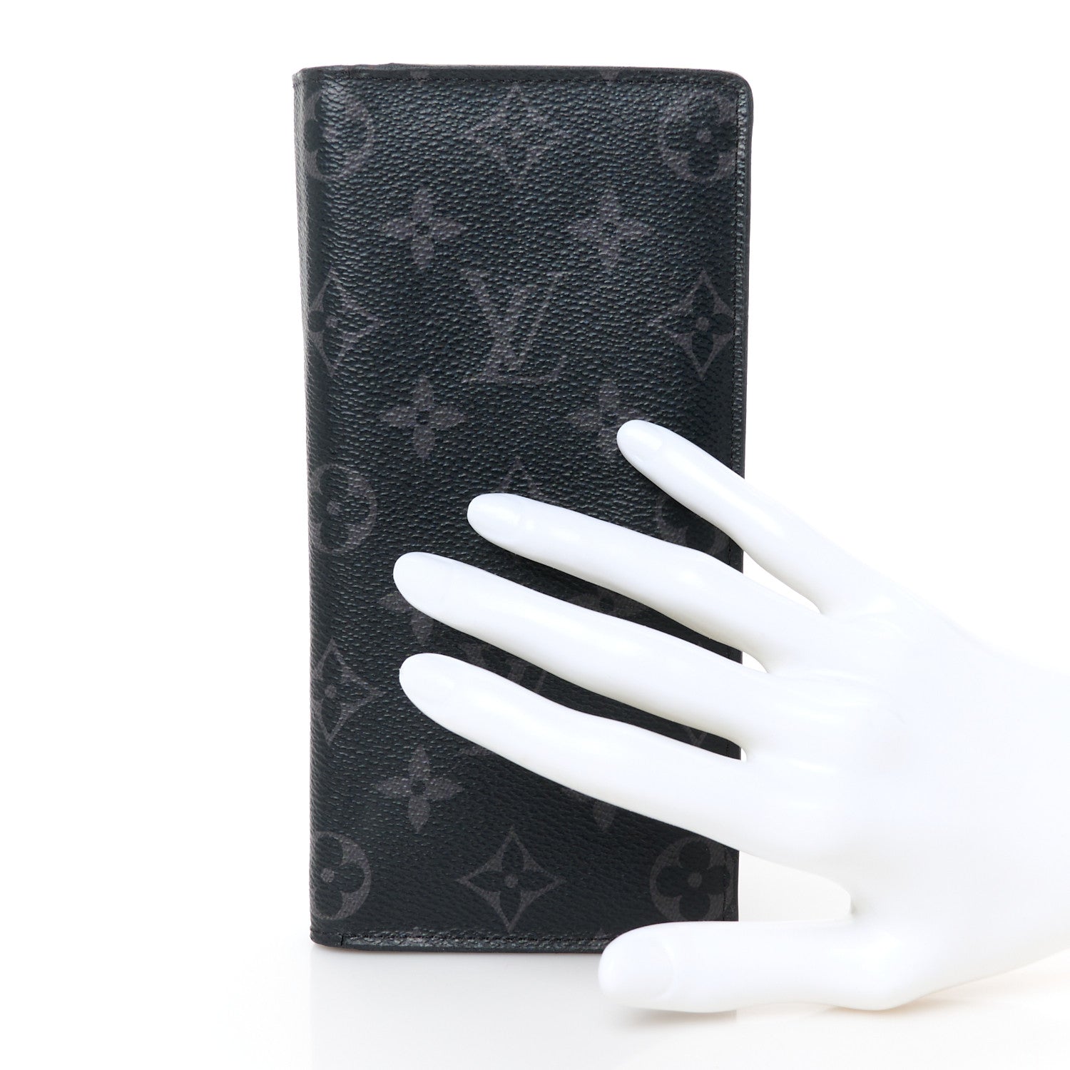 Louis Vuitton Monogram Eclipse Brazza Wallet 2 of 9