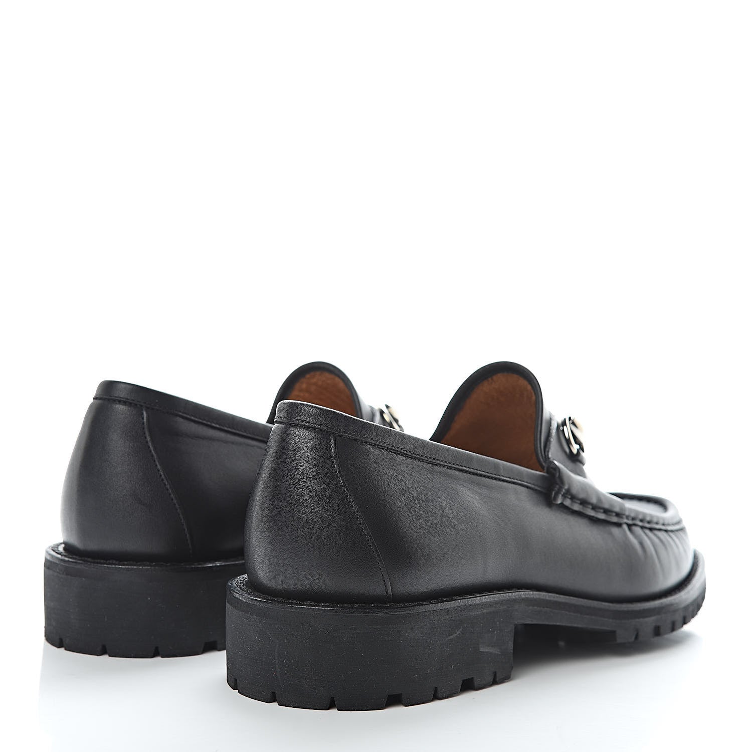 Gucci Laredo Calfskin Mens Horsebit Loafers 8.5 Black 4 of 9