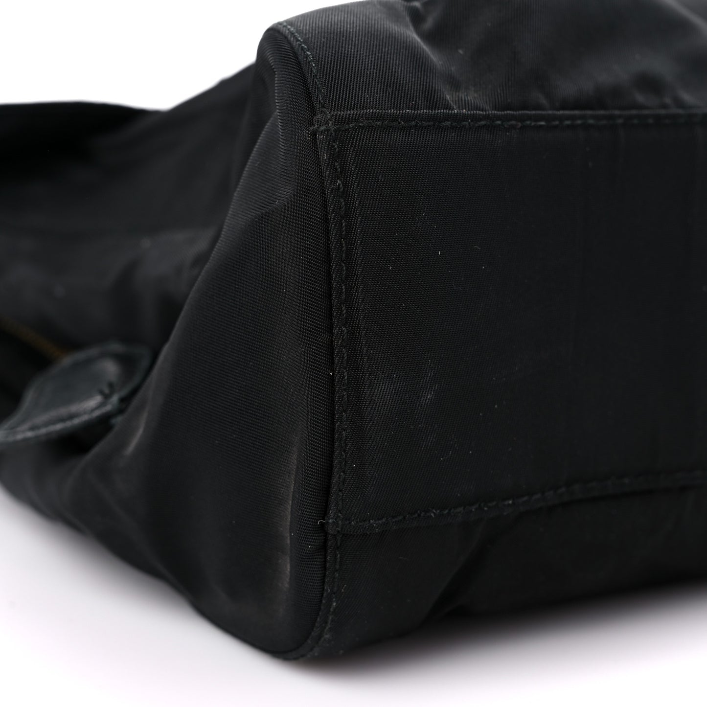 Tessuto Nylon Chain Shoulder Bag Black