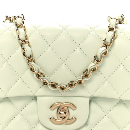 Chanel Lambskin Quilted Mini Square Flap Light Green 8 of 11