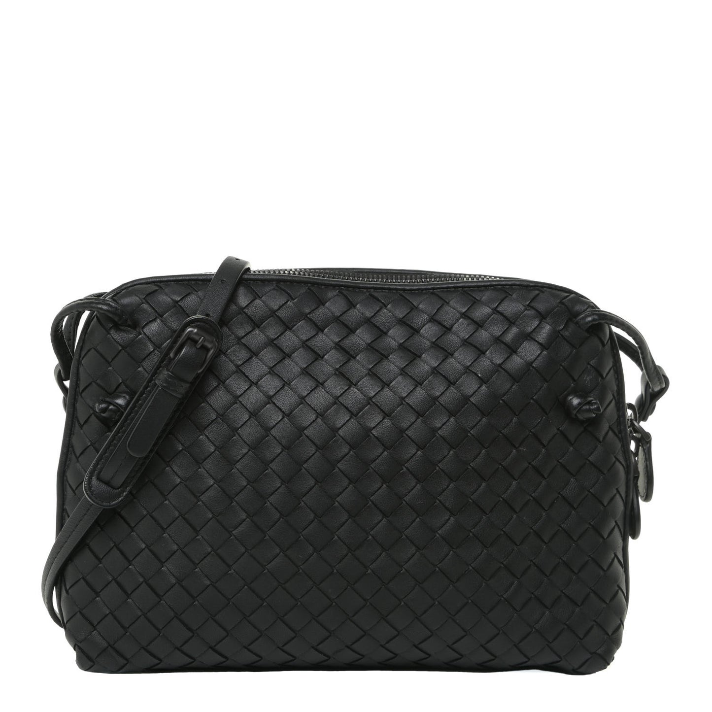 Nappa Intrecciato Nodini Bag Ebano
